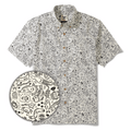 Men's Hawaiian Shirt Short Sleeve Button-down 100% Cotton Beige Aloha Undersea Party By Erwin Ong
