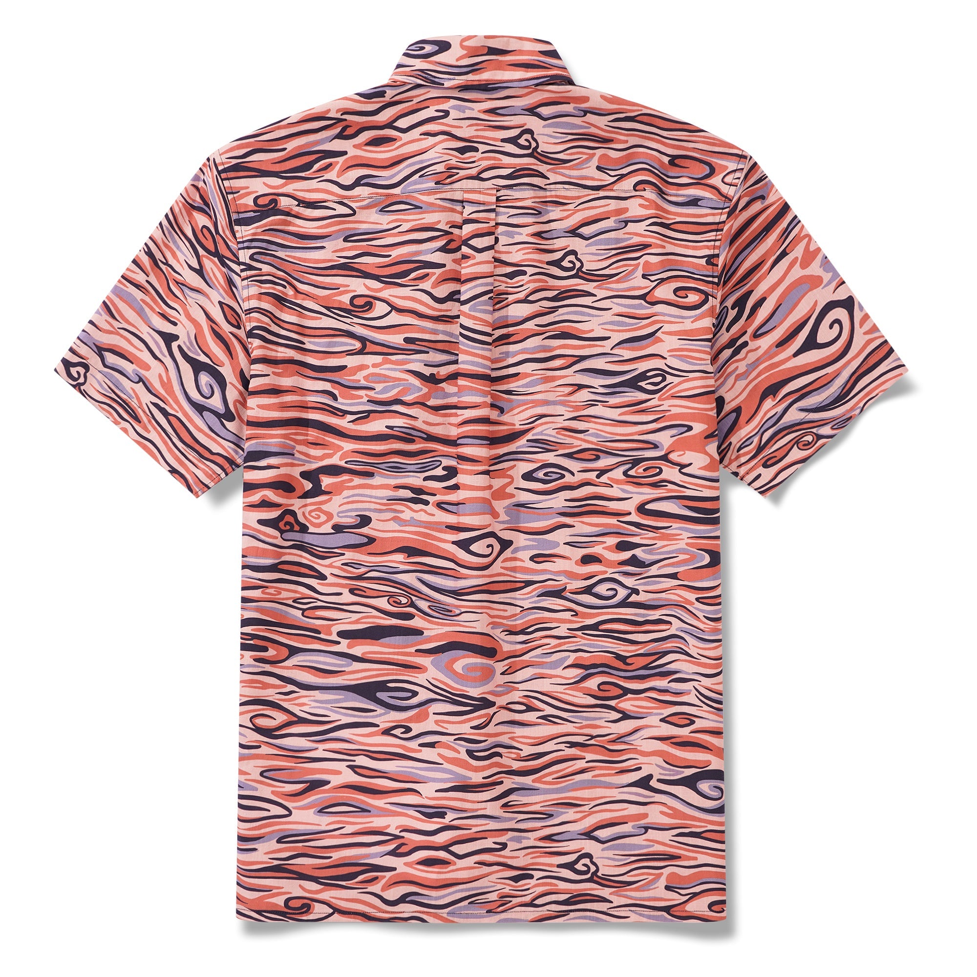 Men's Pink Hawaiian Shirt Short Sleeve Button-down 100% Cotton Aloha Celestial Harmony