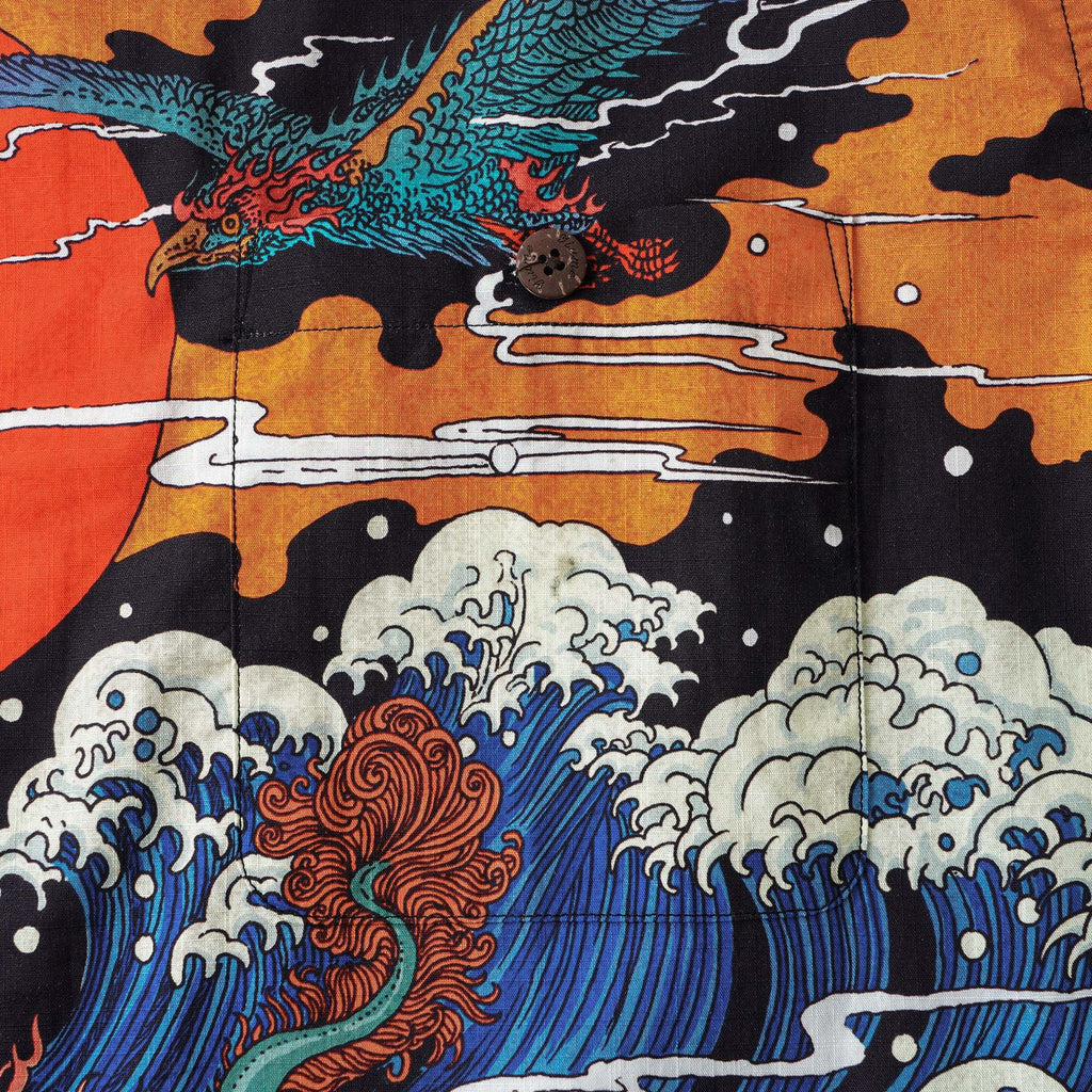 Japanese Ukiyo-e No. 5 By RLoN Hawaiian Shirt for Men Short Sleeve Camp Collar Shirt