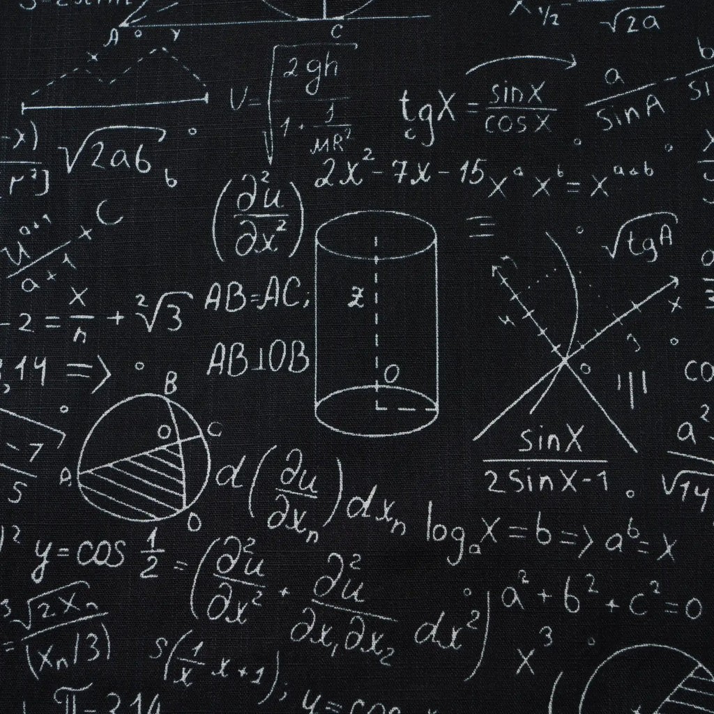 Geek Chic Men's Hawaiian Shirt Short Sleeve Button-down 100% Cotton Black Aloha The Problem Solver Math Formula Physics Equation Science Chalkboard