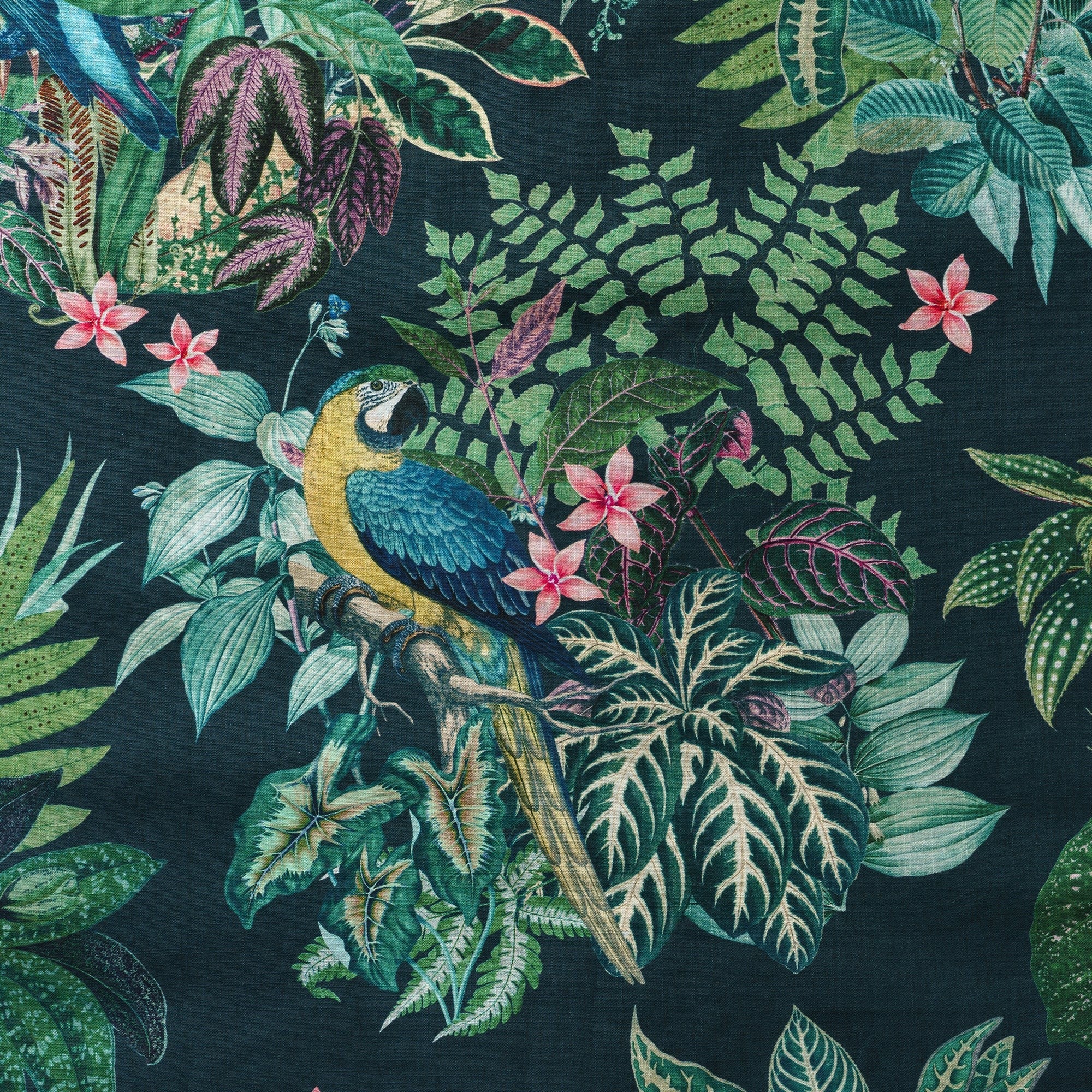 Green Hawaiian Shirt Vintage Tropical Parrot Shirt Men's 100% Cotton Short Sleeve Camp Collar Aloha Shirt