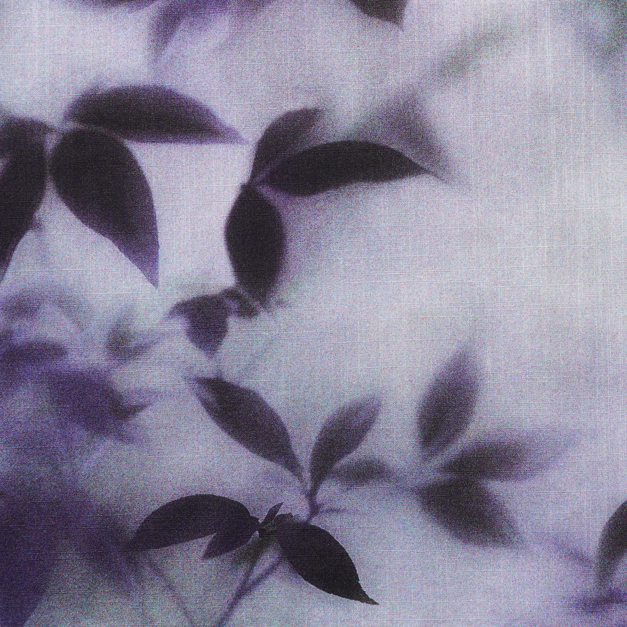 Men's Cotton Hawaiian Shirt Short Sleeve Button-down Purple Aloha Shirt Mist-Kissed Leaves