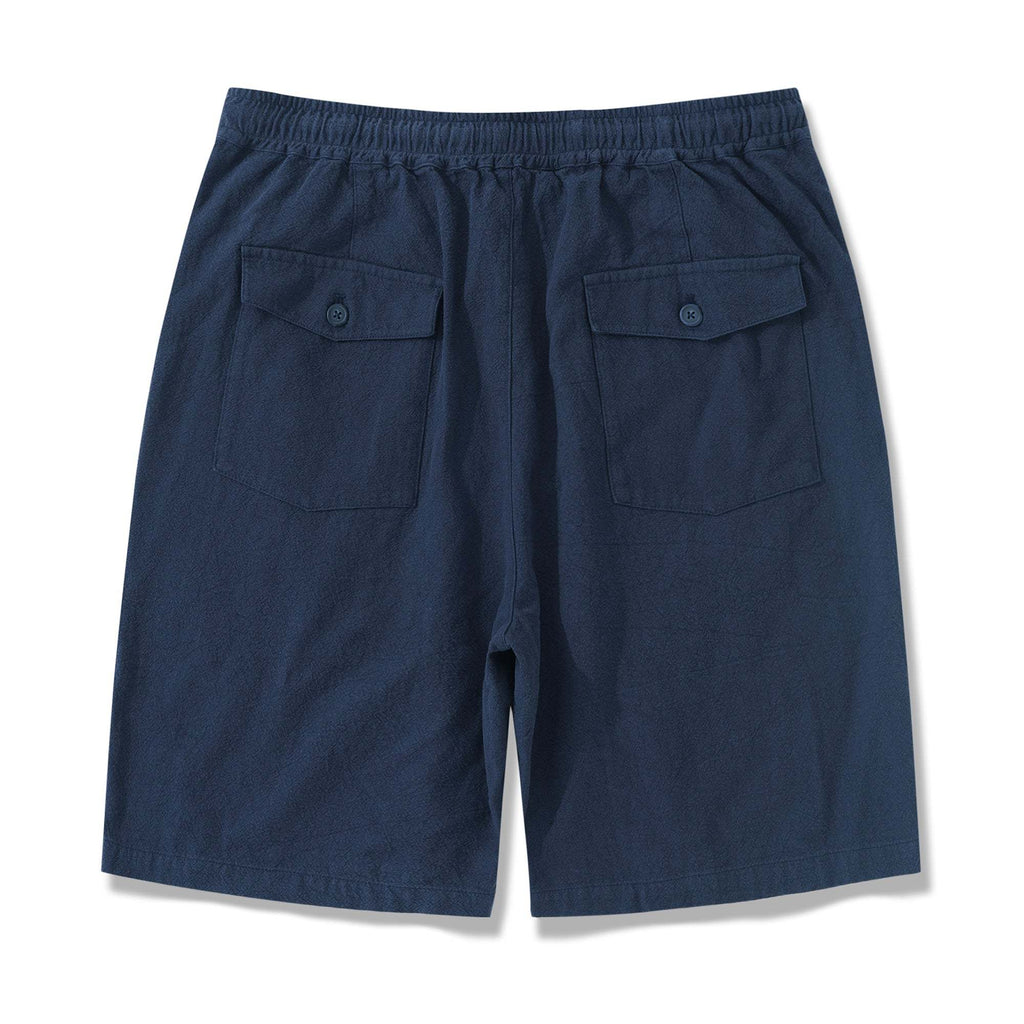 Linen Shorts For Men Mid-Rise Straight Bermuda 8-10 Inch 5-Pocket Shorts