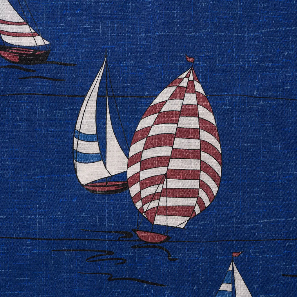 Men's Hawaiian Shirt Short Sleeve Button-down 100% Cotton Blue Aloha Sail into the Horizon