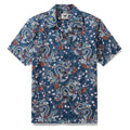 Hawaiian Shirt For Men Dragon Shirt Floral Rhythm Print Shirt Camp Collar 100% Cotton Dragon's Floral Rhythm