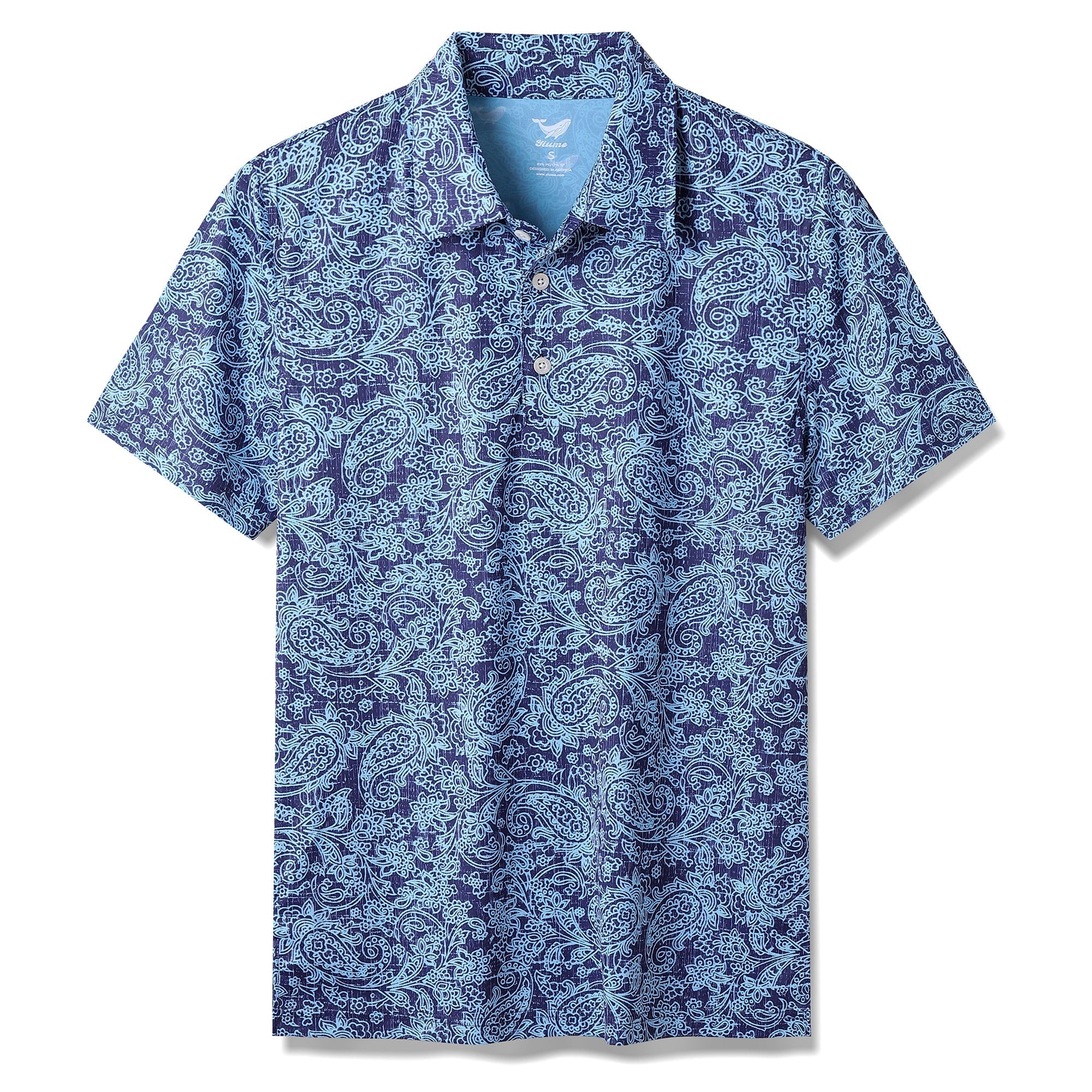 Men's Hawaiian Traces of Time Print Short Sleeve Polo Shirt