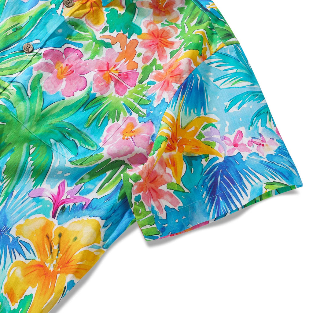 Vacation Hawaiian Shirt 100% Cotton Men's Colorful Short Sleeve Button-down Aloha Shirt Get Ready For Vacation