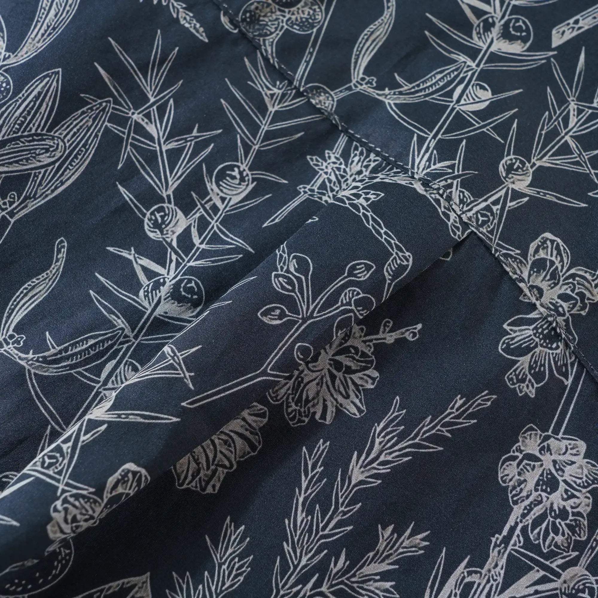 LeosWare® Men's Hawaiian Shirt Short Sleeve Button-up 100% Cotton Blue Aloha Enchanted Fern Grove Journal