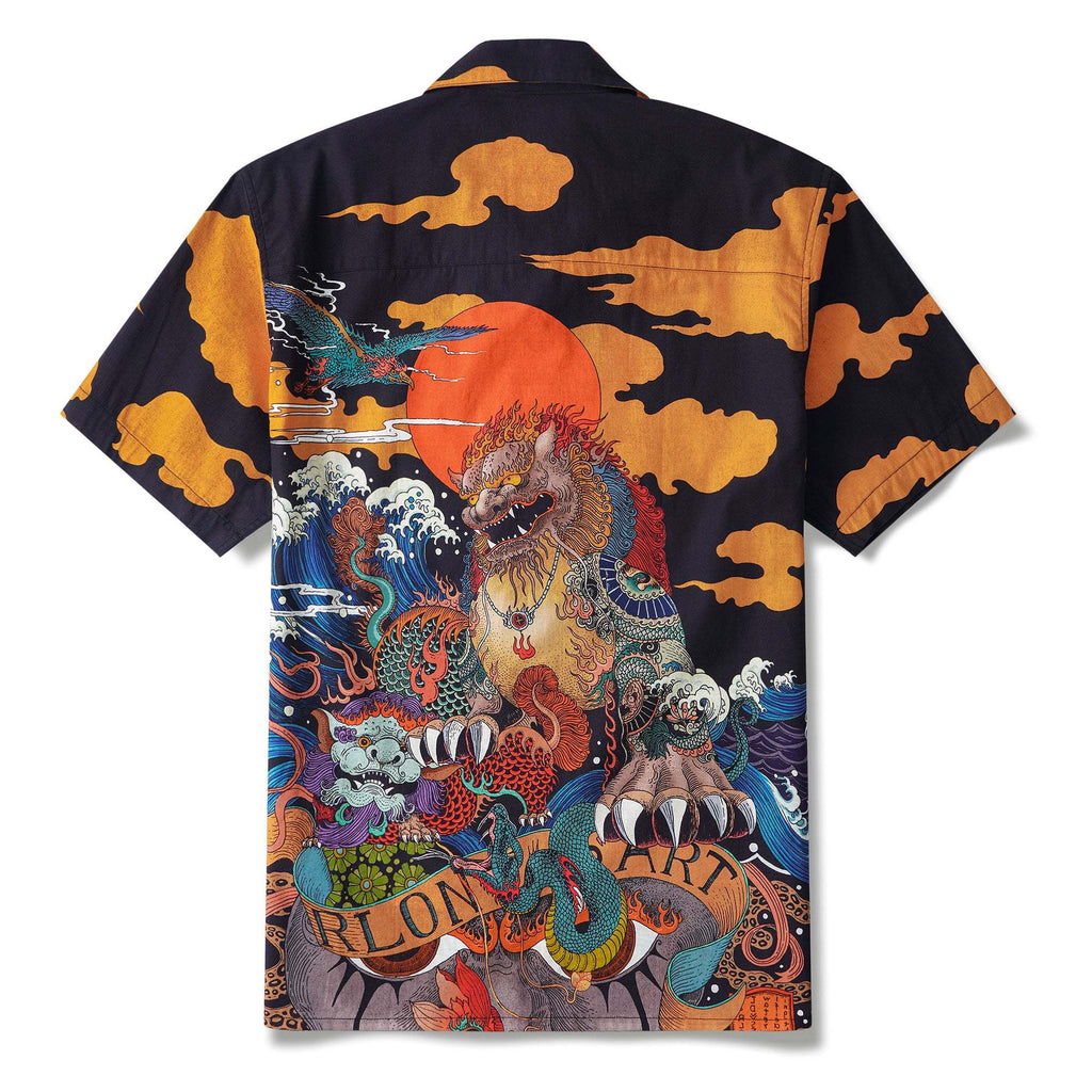 Japanese Ukiyo-e No. 5 By RLoN Hawaiian Shirt for Men Short Sleeve Camp Collar Shirt