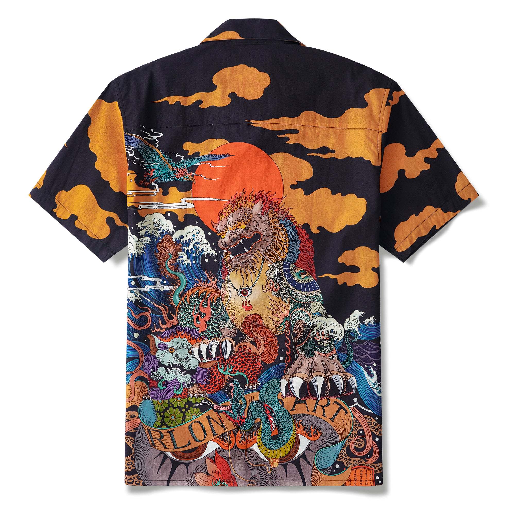 Japanese Ukiyo-e No. 5 By RLoN Hawaiian Shirt for Men Short Sleeve Camp Collar Shirt