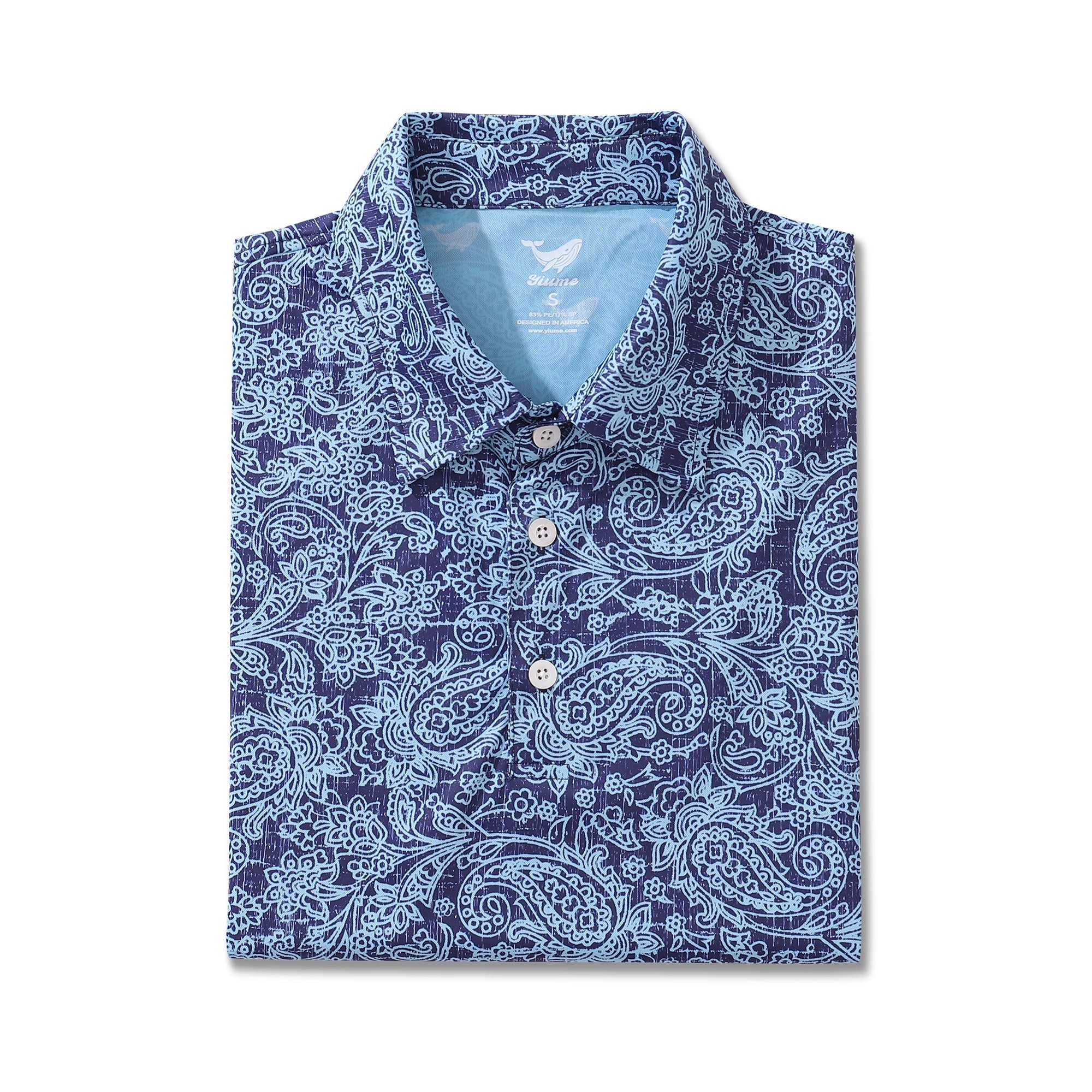 Men's Hawaiian Traces of Time Print Short Sleeve Polo Shirt